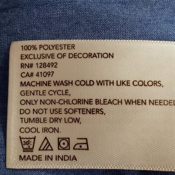 Greg Norman Shark Blue Tiger Stripe Long Sleeve Golf Polo Shirt XL - Picture 5 of 5